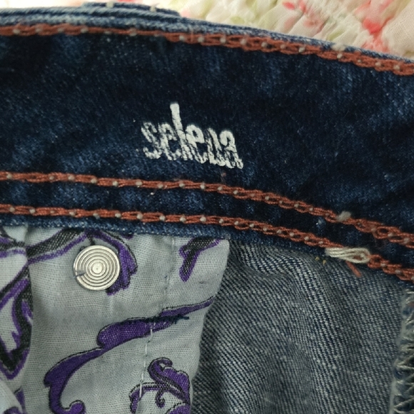 Series 31 Selena Dark Blue Boot Cut Embroidered Pocket Jeans Size 13 - Picture 12 of 13